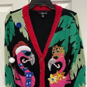Flamingo christmas cardigan